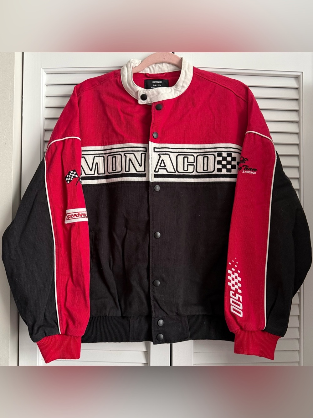 Monaco Racing Colorblock Jacket - Red & Black